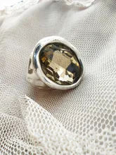 Anslow de joyería de moda de calidad superior Retro Oval grande anillo de dedo de cristal para las mujeres parejas de mujeres regalo de día de San Valentín LOW0041AR