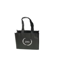 ; 500 шт./лот; 25x20x8 см; складная черная Нетканая сумка для покупок; ; обувь; одежда; упаковка для свадьбы