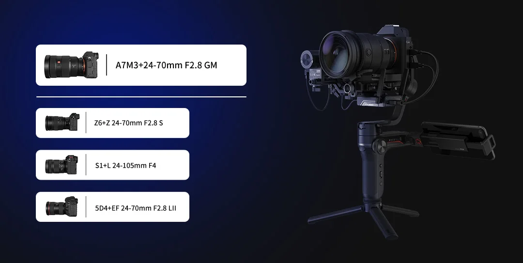 Zhiyun Weebill S 3-осевой ручной шарнирный стабилизатор для камеры GoPro для DSLR и беззеркальных Камера Совместимость sony цифрового фотоаппарата Panasonic LUMIX цифровой зеркальной камеры Nikon Canon