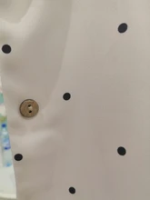 Casual Women Blouse Tops Collar Long-Sleeve Office-Work Printed Polka-Dot Fashion Ladies