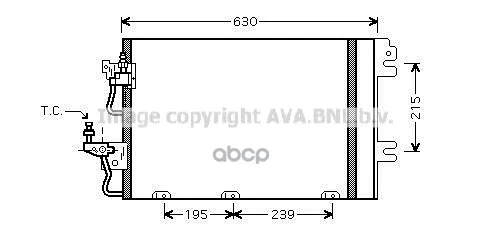 Конденсер Opel Astra H / Zafira B 1.4-2.2 04- Ava Ol5366d Ava арт. OL5366D