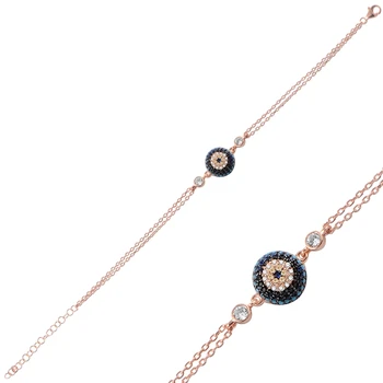 

Silver 925 Sterling Zircon Cubic Zirconia Society Eye Bracelet