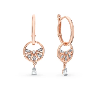 

Silver earrings with cubic zirconia sunlight sample 925