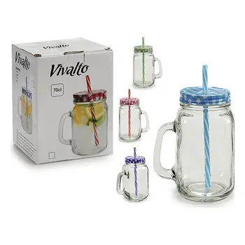 

Jar with Lid and Straw Vivalto (9 x 16 x 12 cm)