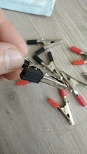 Connector Battery-Plug Alligator-Clips Crocodile-Clip Test-Probe Plastic-Handle Metal