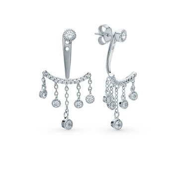 

Silver earrings with cubic zirconia sunlight sample 925