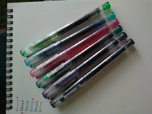 Alta calidad 10 color transparente de gran capacidad tinta lapicero de Gel para estudiante de la Escuela de papelería de oficina bien bolígrafo nuevo