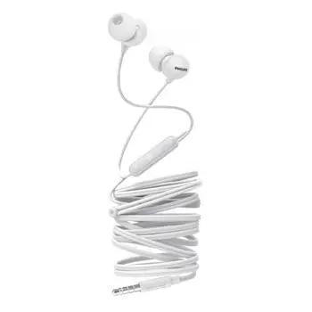 

Headphones ear Silicone PHILIPS UpBeat SHE2405-Case translucent-Sound Microphone and M L-Control-WHITE