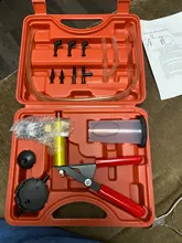 Mr Cartool-Herramientas de purga de líquido de freno, vacío Manual, Kit de probador de bomba de vacío, medidor de presión de bomba de aluminio