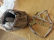 Bolso de mano de día para mujer, cadena dorada gruesa, pinza para masa, bolso de hombro, bolsa de hombro, Baguette plisado, 2021