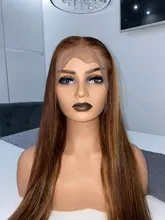 Ishow resaltar Peluca de color marrón pelucas de cabello humano 13X4 13X6x1 Ombre recto peluca con malla frontal destacar frente de encaje pelucas de cabello humano