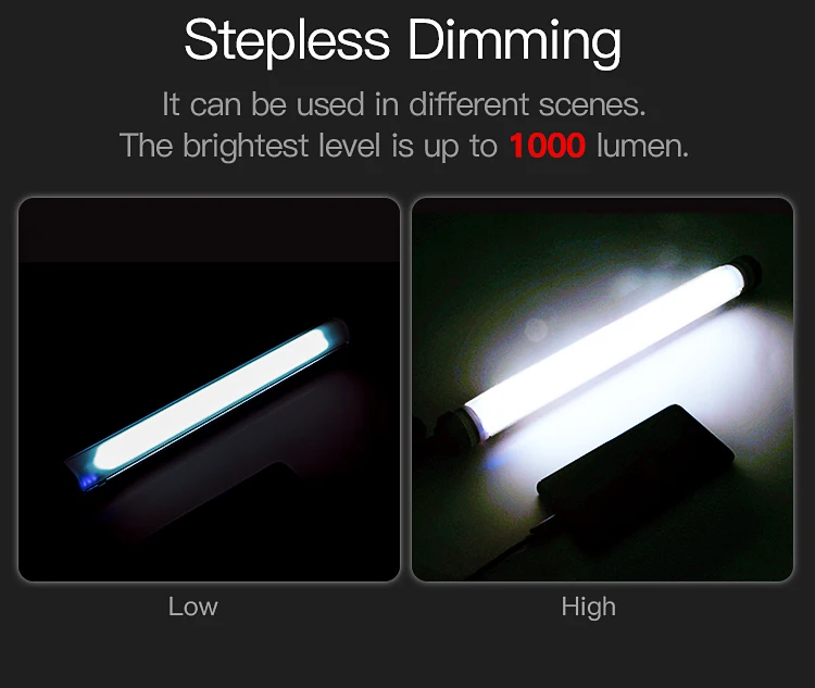 1000lux RGB светильник для фотосъемки водонепроницаемый походный светильник IP68 USB Перезаряжаемый светильник-вспышка аварийный светильник-палатка для фотосъемки
