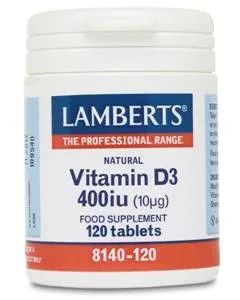 

VITAMIN D 400 IU 120 COMP LAMBERTS
