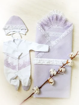 

Комплект на выписку "Кружевной" 5-ти предметный ЛЕТО Комплекты на выписку и для прогулок 0-6 мес