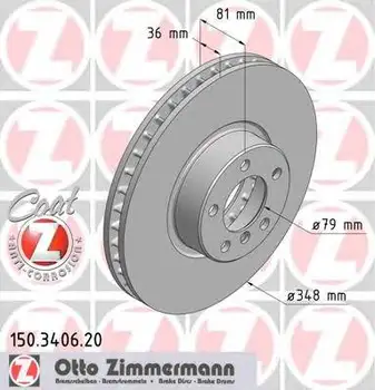 

Disc brake. Fr BMW 7 (E65/66/67) 05 VEMO-VAICO V20-80072