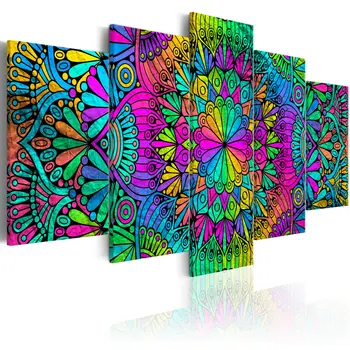 

Picture-Mandala: Peacock Feathers - 100x50 cm