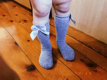 Lawadka-medias de lazo grande hasta la rodilla para niñas, Media larga de alta calidad, accesorios de ropa de encaje