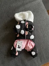 Dog Overalls Clothing Puppy Winter Coat Hoodie Pet-Dog Cotton Thicken Dot for Small Big-Polka-Dot