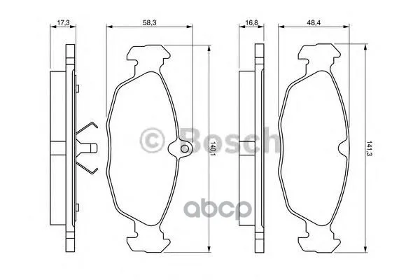 Колодки Тормозные Дисковые Opel Astra F/Daewoo Nexia/Chevrolet Lanos 1.4/1.5 97 Передние Bosch арт. 0986460938