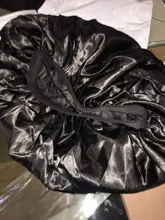 Gorro de seda satinada de talla grande para dormir, gorro para la cabeza, cubierta para pelo rizado