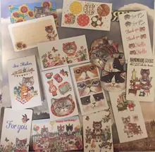 100 unids/set Kawaii tío gato caja de Metal magnético libros marcador de página papel de papelería Clip