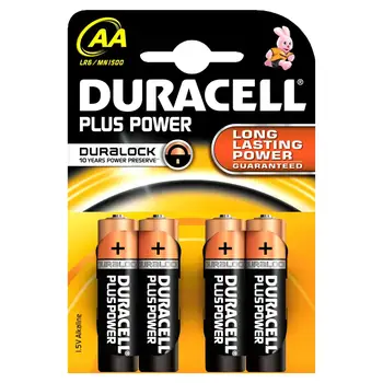 

Duracell 4 battery Pack Plus Power - Lr6-1.5V-alkaline electronic batteries