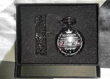 Mejor regalo de cadena de reloj de bolsillo a mi hijo collar Fob Relojes hombres día de los niños niño regalo reloj de bolsillo