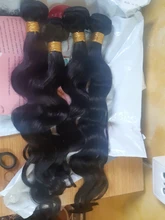 Luduna-mechones de pelo ondulado brasileño para mujer negra, extensiones de pelo ondulado 150% humano, 1/3/4 piezas, Remy