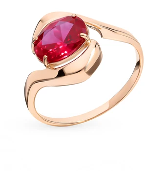 

Gold ring with Ruby sunlight sample 585