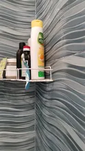 Organizer Rack Shelves Wall-Storage Showers Stainless-Steel Metal Kitchen Fitted Punch-Free-Firm