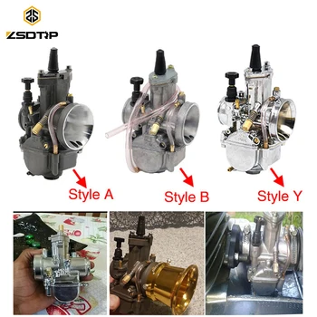 

ZS MOTOS Universal PWK ZSDTRP Motorcycle Carburetor Carburador 21 24 26 28 30 32 34mm With Power Jet For Racing Moto 2T 4T Carb