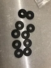 10 pcs Silica Gel Guitar Protector Strap Lock Block 25x3mm 9mm ID Black