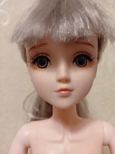 Muñecas BJD de 60cm para niñas, juguetes de cabeza de muñeca femenina de plástico, Cuerpo desnudo de Jointe móvil, muñecos desnudos para niñas, DIY, vestido de pelo largo, 22, 1/3