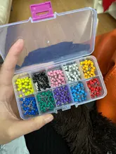 Mapa tachuelas Push Pins cabeza de plástico con punta de acero, 4mm, 500 unidades