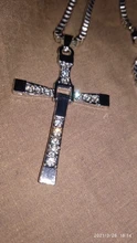 Zkceenier-collar con colgante de Cruz para Fast and The Furious, collar con colgante de cruz de Jesús, de cristal, Vin Diesel, regalo de joyería, 2019