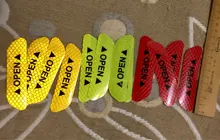 4 unids/set Puerta de coche pegatinas Universal de la seguridad advertencia Mark abierto de cinta reflectante de Exterior de la bici de la motocicleta pegatina para casco