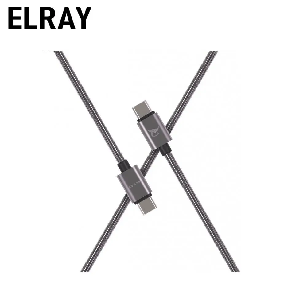 Кабель Elray Type C папа/Type папа 2м серый (CC20MBC20GR)|Кабели для мобильных телефонов| |