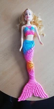 Muñecas de sirena de 11,5 pulgadas hechas a mano, rosa y verde, juguetes para niños para Barbie, el mejor regalo de cumpleaños DIY para niña