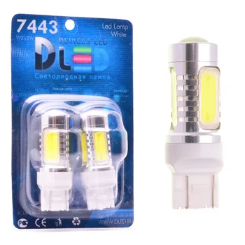 

1pcs LED Car Lamp W21/5W - T20 - 7443 - W3х16q - HP - 6W + lens