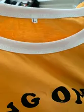 Womens T-Shirt Top-Tees Short-Sleeve Sunshine Bring Letter-Print O-Neck Casual on The