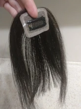 Halo Lady Beauty-flequillo de aire para mujer, cabello humano brasileño con Clip, flequillo, transparente, no remy, peluca de cabello de repuesto