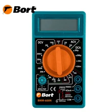 Мультитестер Bort BMM-600(измерение постоянного, переменного тока, сопротивления, компактный корпус, щупы батарея в комплекте