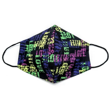 

Adult reusable face mask fabric funny design, washable with filter opening.