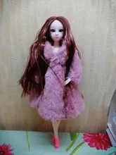 1 Pcs Handmade High Quality Doll Coat Dress Fur Clothes for Barbie Doll Winter Wear Leopard