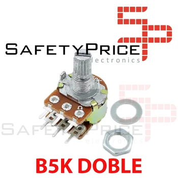 

Linear double potenciometer B5K 5k OHM kΩ - linear double potentiometer 5k