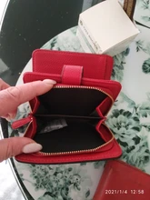 Billeteras de marca de lujo para mujer, Mini cerrojo monedero pequeño, rojo y negro, tarjetero, con cremallera, hebilla de cuero, novedad de 2021