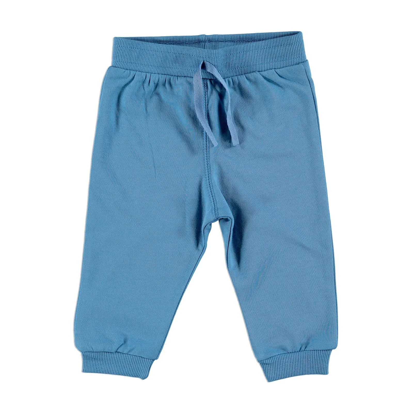 Индиго Ebebek HelloBaby/базовый спортивный костюм для малышей; брюки; одежда для малышей; однотонная длинная повседневная одежда для маленьких мальчиков и девочек; - Цвет: Индиго