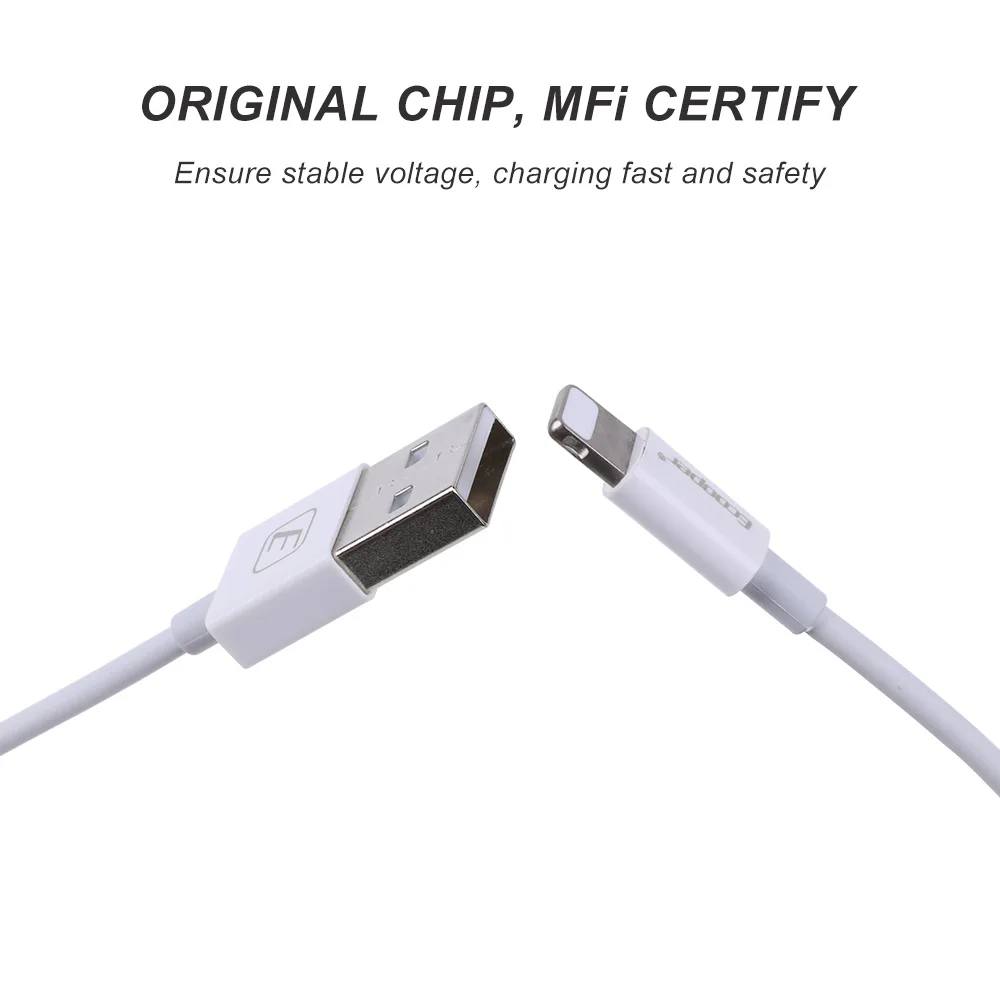 MFi, кабель USB для iPhone X XS MAX XR 2.4A быстрое устройство для зарядки кабеля передачи данных для iPhone кабель 6 7 8Plus Lightning зарядный кабель