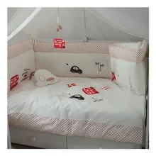 Сделано в Турции автомобили Младенческая Детская кроватка постельное белье-Бампер Набор для мальчиков и девочек детская кроватка с мультяшными животными хлопок Мягкий противоаллергический