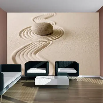 

Wall mural-Zen sand garden - 350x270 cm